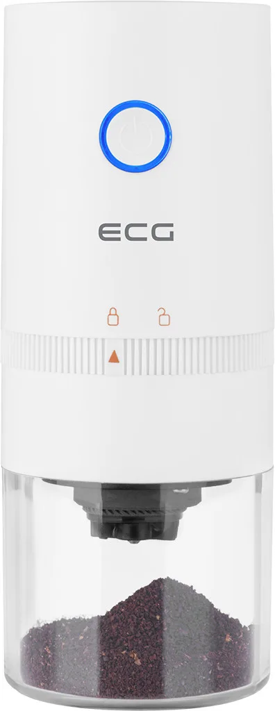 Rasnita de cafea electrica portabila ECG KM 150 Minimo, incarcare USB, 3,7 volti, 13 W, 30 g, culoare alba - imagine 4