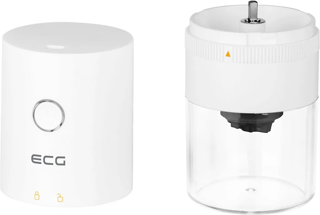 Rasnita de cafea electrica portabila ECG KM 150 Minimo, incarcare USB, 3,7 volti, 13 W, 30 g, culoare alba - imagine 5
