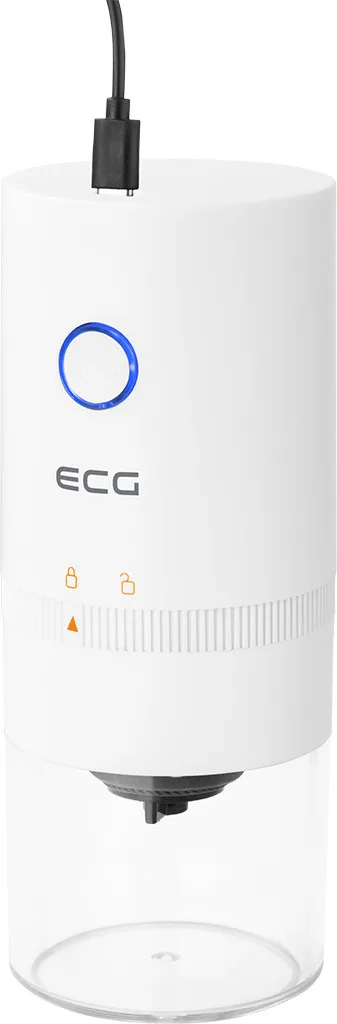 Rasnita de cafea electrica portabila ECG KM 150 Minimo, incarcare USB, 3,7 volti, 13 W, 30 g, culoare alba - imagine 10