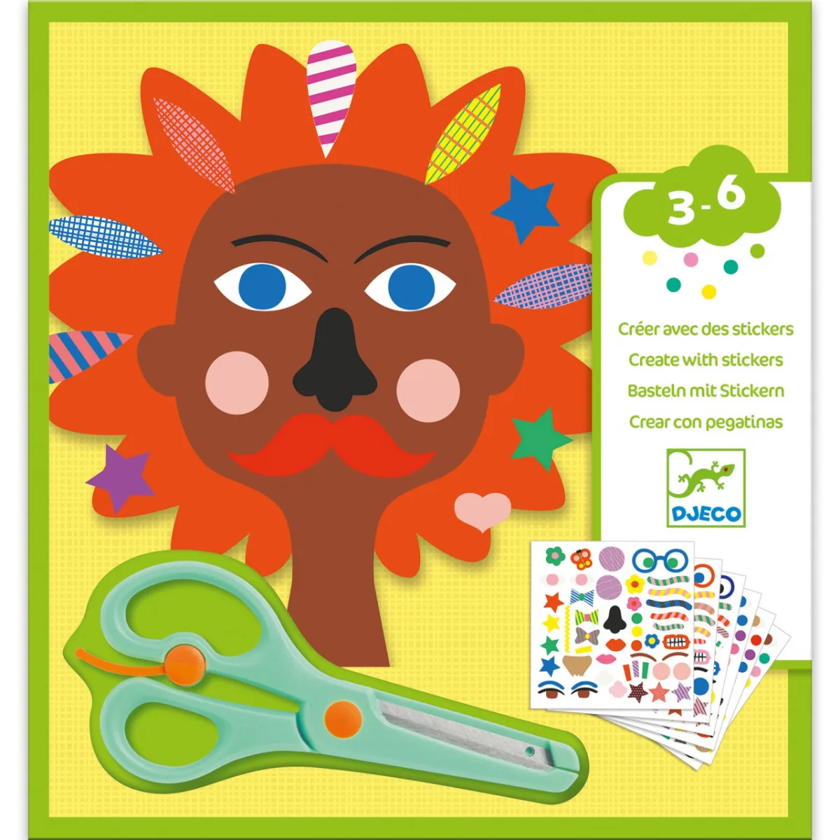 Joc creativ cu autocolante La coafor, Djeco