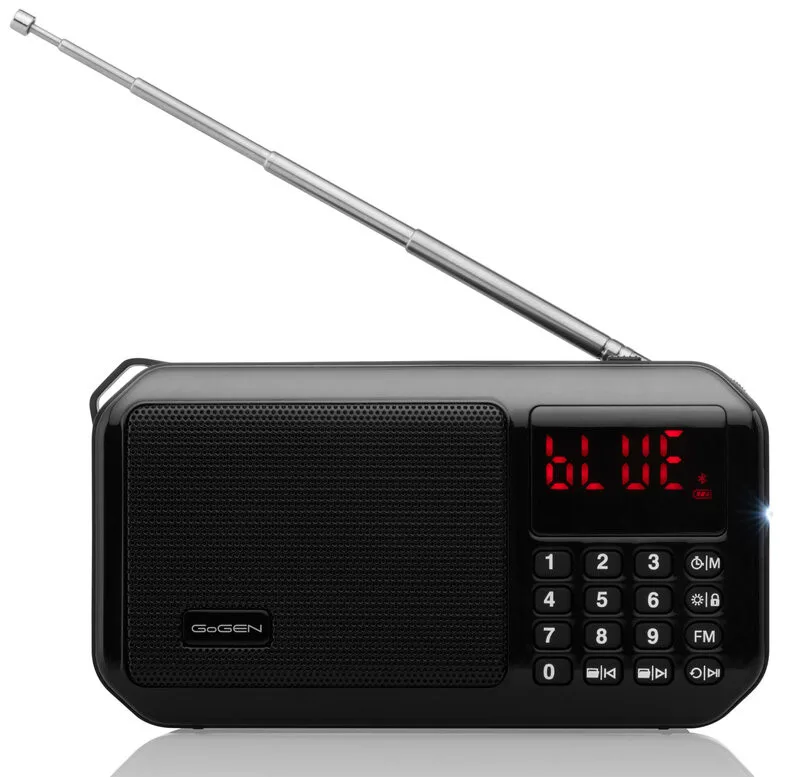 Radio portabil cu acumulator GoGEN FMP 125 BTB, FM, Bluetooth, lanterna, card micro SD, negru - imagine 2