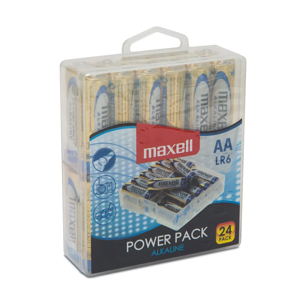 Baterii AA LR6 alcaline 1.5V, set 24 buc, durata lunga, rezistente scurgeri, telecomanda /jucarii