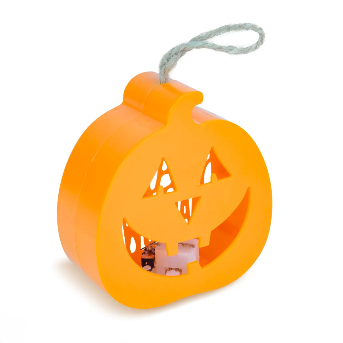 Decor LED Halloween, dovleac, LED RGB, 8,5x9x4 cm, functionare baterie, ON/OFF, portabil - imagine 2