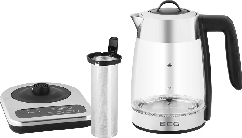 Fierbator electric cu infuzor pentru ceai ECG RK 1891 INFUSO, 1,8 L, 2200W, otel inoxidabil si sticla - imagine 8