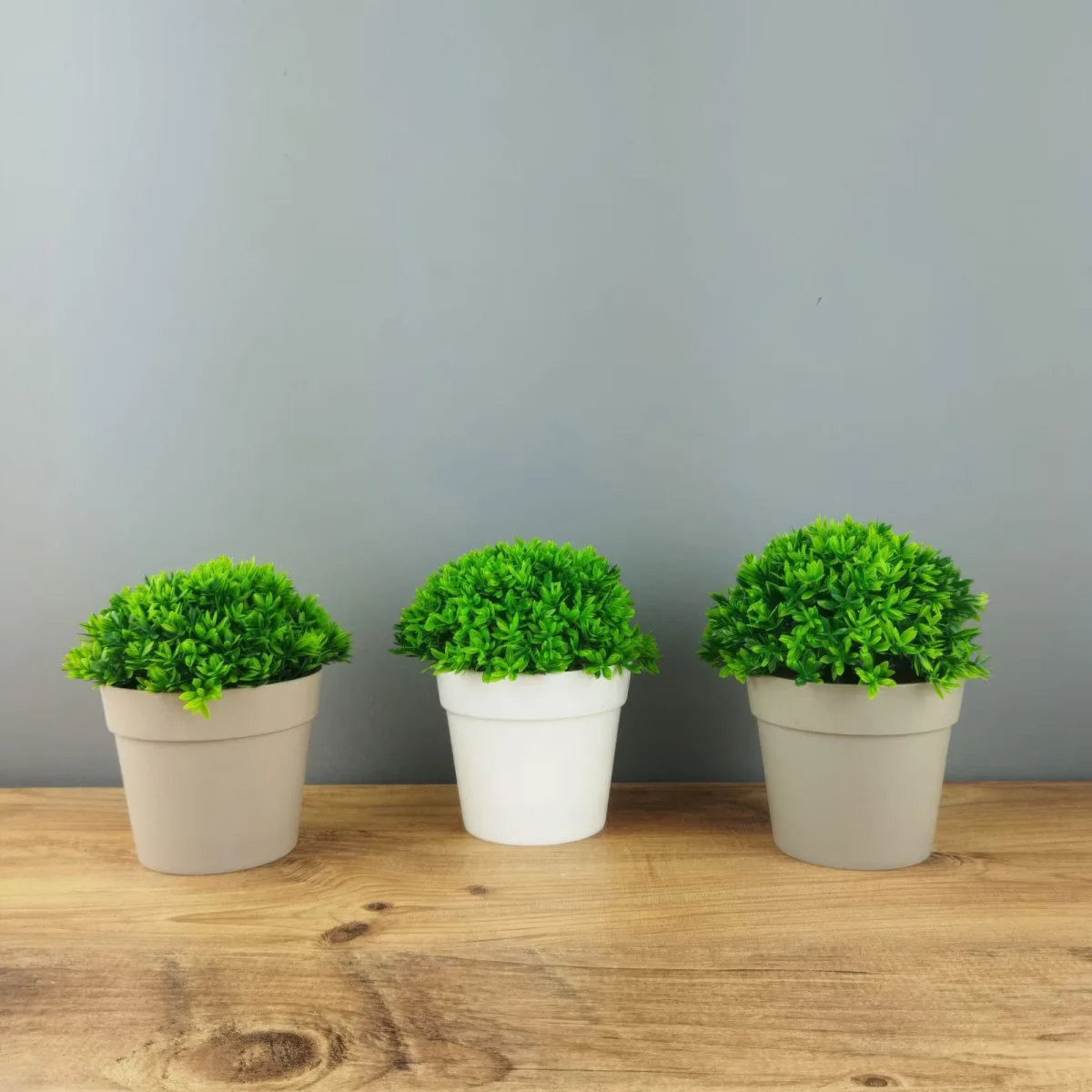 Planta artificiala decorativa in ghiveci 13 cm, decor casa birou, design realist verde - imagine 3