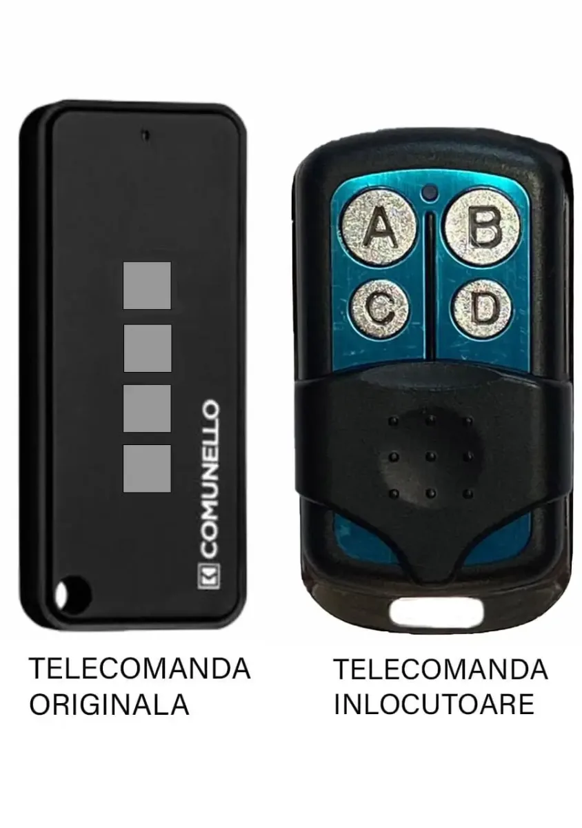 Telecomanda inlocuitoare poarta garaj cubutoane cod fix frecventa 433.92MHz Comunnelo Keepcompatibila cu originalul (809)