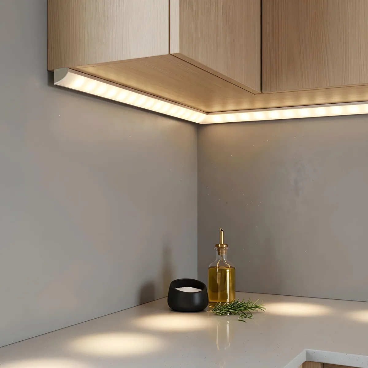 Profil aluminiu LED 1m colt, sina banda LED, 16x16mm, montaj colt, protectie si racire banda - imagine 2