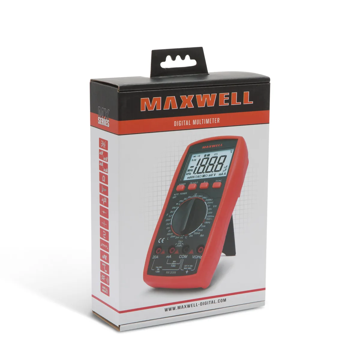 Multimetru digital 1000V, 20A, inductanta, frecventa, temperatura, test diode, continuitate - imagine 5