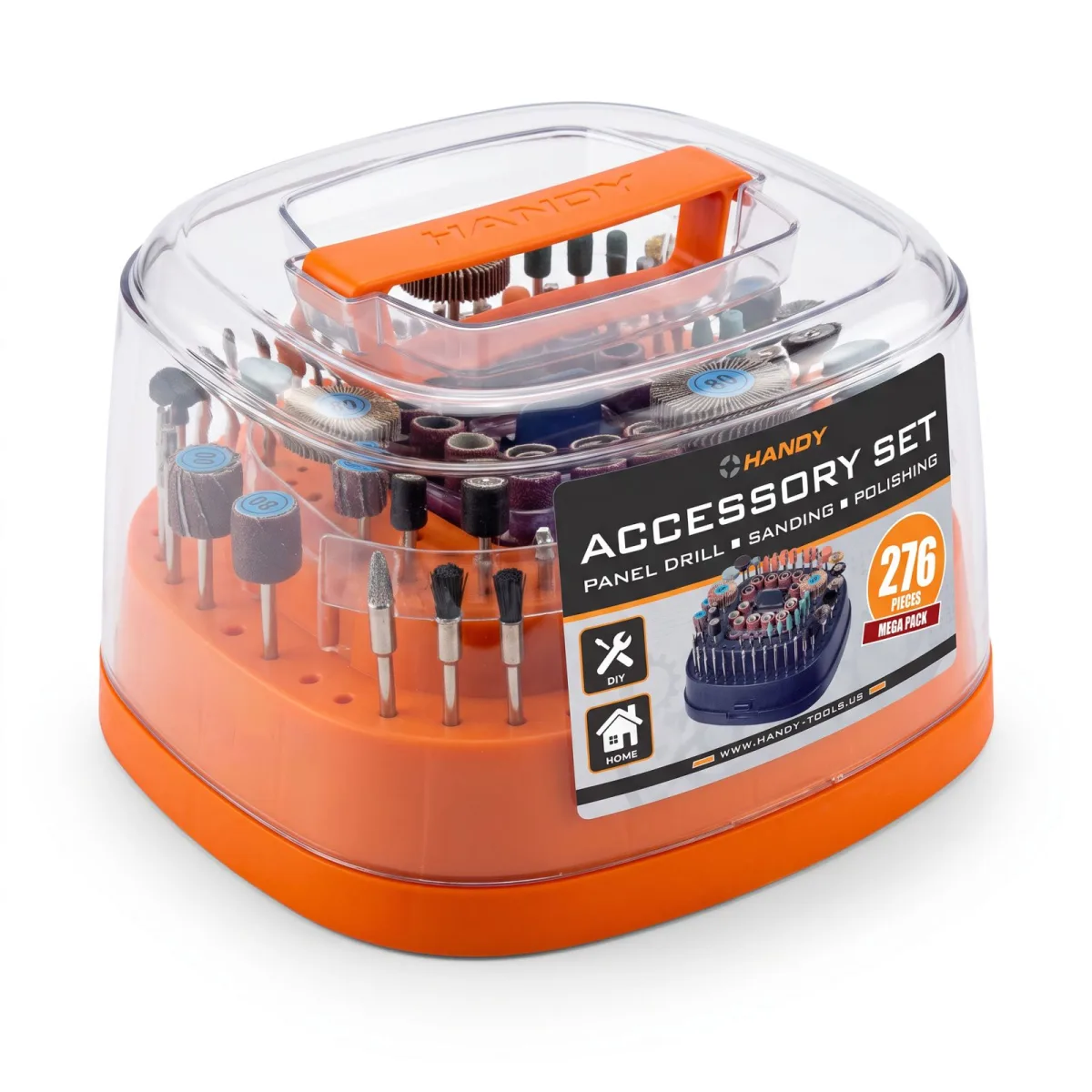 Set 276 accesorii pentru minifreza gravare slefuire lustruire si taiere, prindere 3,2 mm