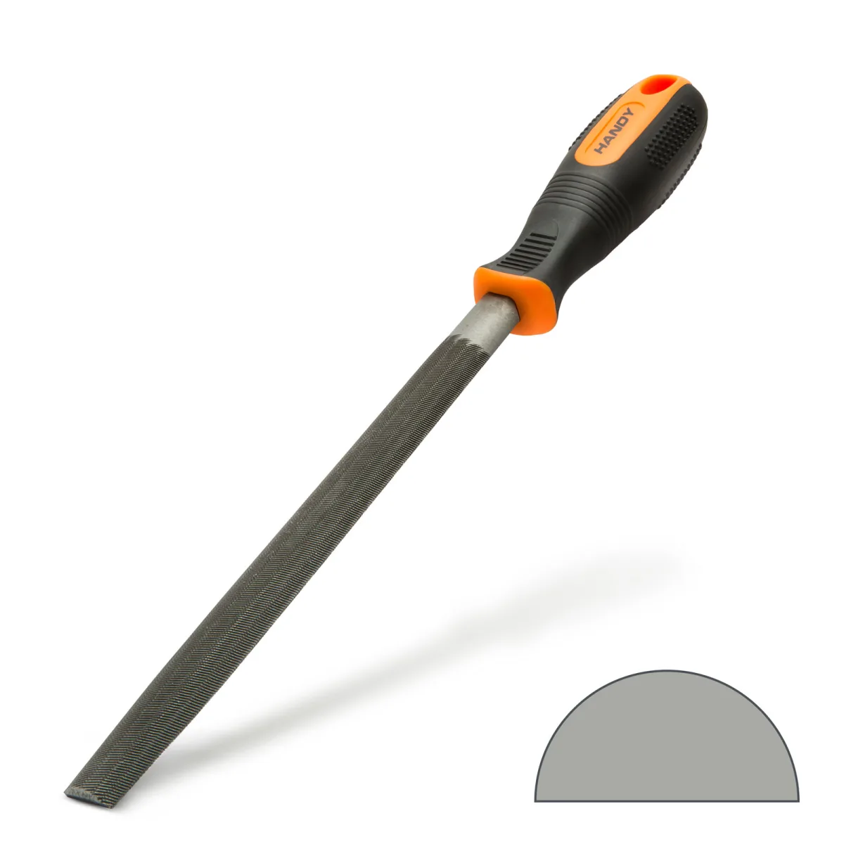 Pila semicirculara pentru metal, 200 mm cu maner ergonomic, taiere dubla, granulatie medie