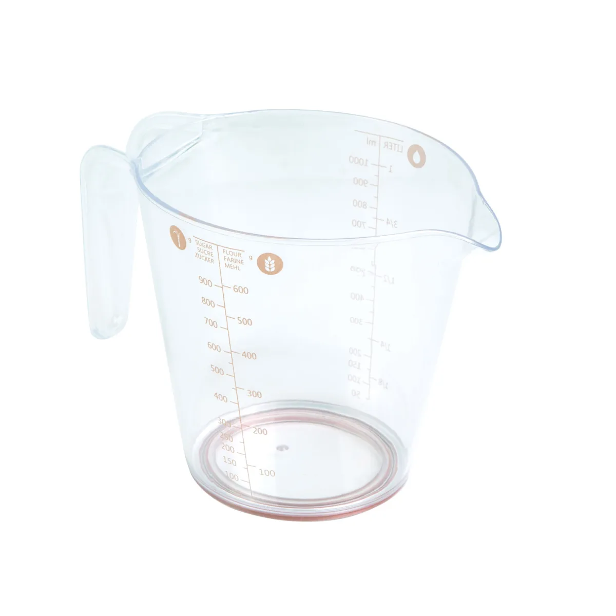 Cana gradata masurare 1 L, plastic, cu maner si cioc, scala precisa - imagine 3