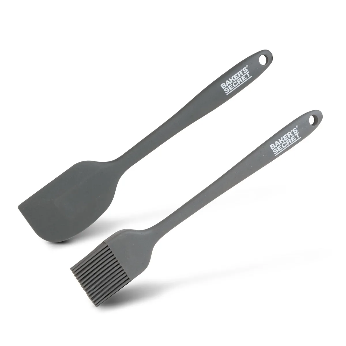 Set spatula si pensula silicon Baker's Secret, 2 piese, negru