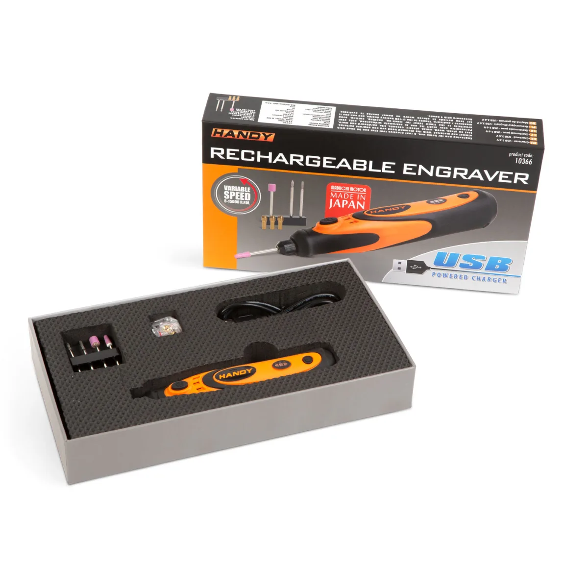 Gravor Electric USB Multifunctional, 3 Viteze, pentru Metal, Lemn, Sticla si Plastic, Set Accesorii - imagine 6