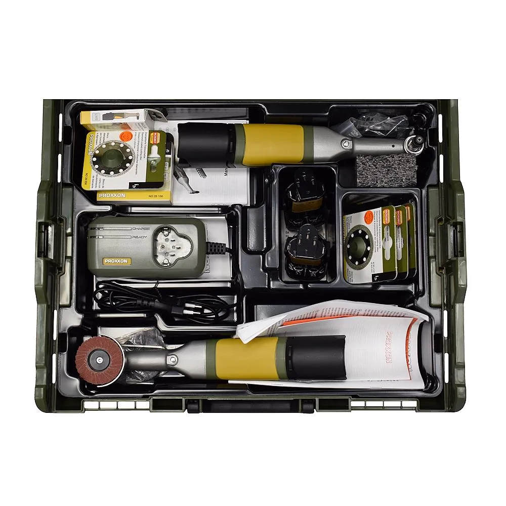 Set debitare ceramica si piatra naturala, Proxxon Esential, combo pack, Cordeless, X piese - imagine 2