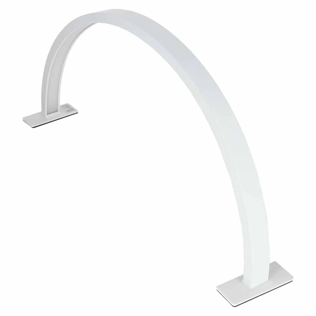 Lampa de birou pentru cosmetica sau manichiura, cu LED-uri, fara umbre, design curbat, culoare Alba, pentru saloane sau uz personal - imagine 5
