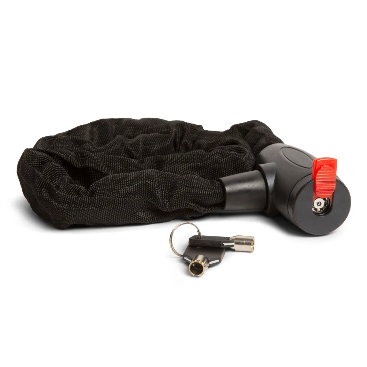 Lacat bicicleta lant otel, 8 mm x 100 cm, antifurt, 2 chei, rezistent taiere, negru