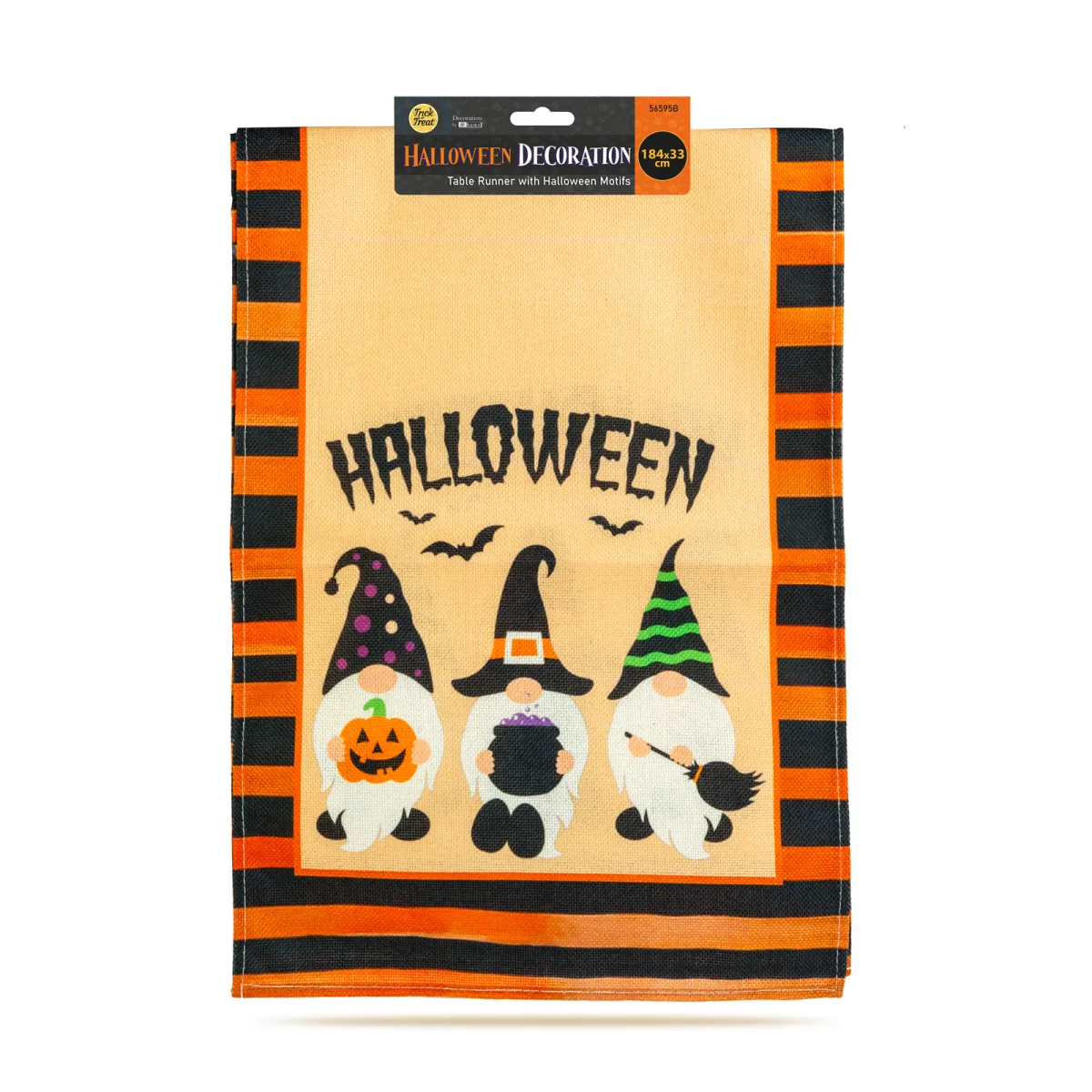 Decoratiune Halloween draperie masa, 184x33 cm - imagine 3