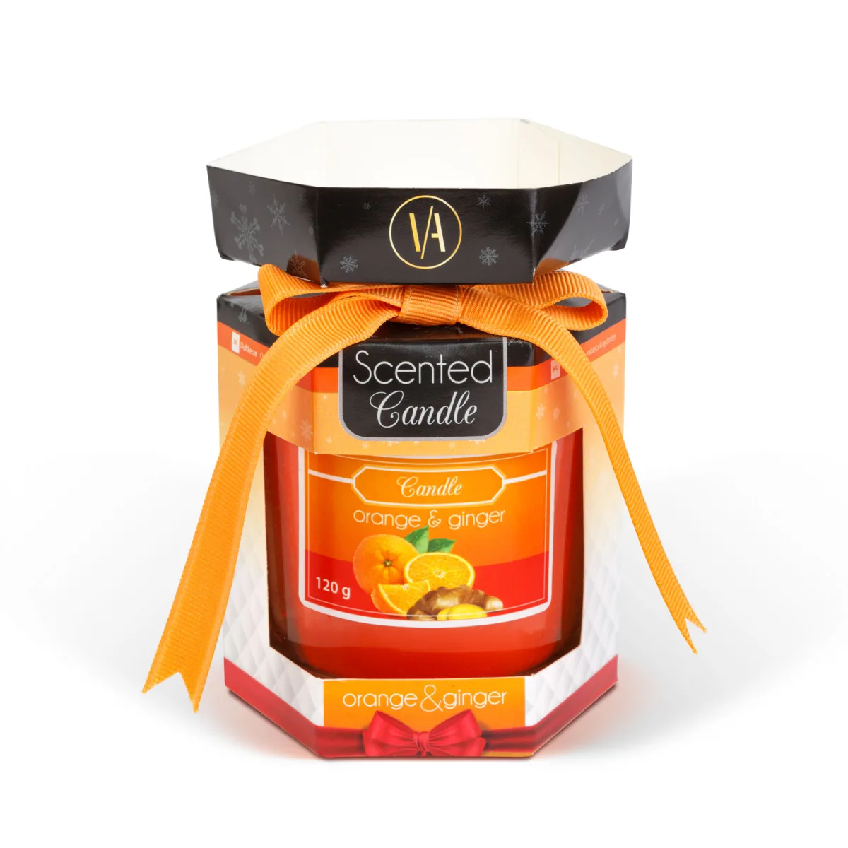 Lumanare parfumata, aroma portocala si ghimbir, 120 g - imagine 4