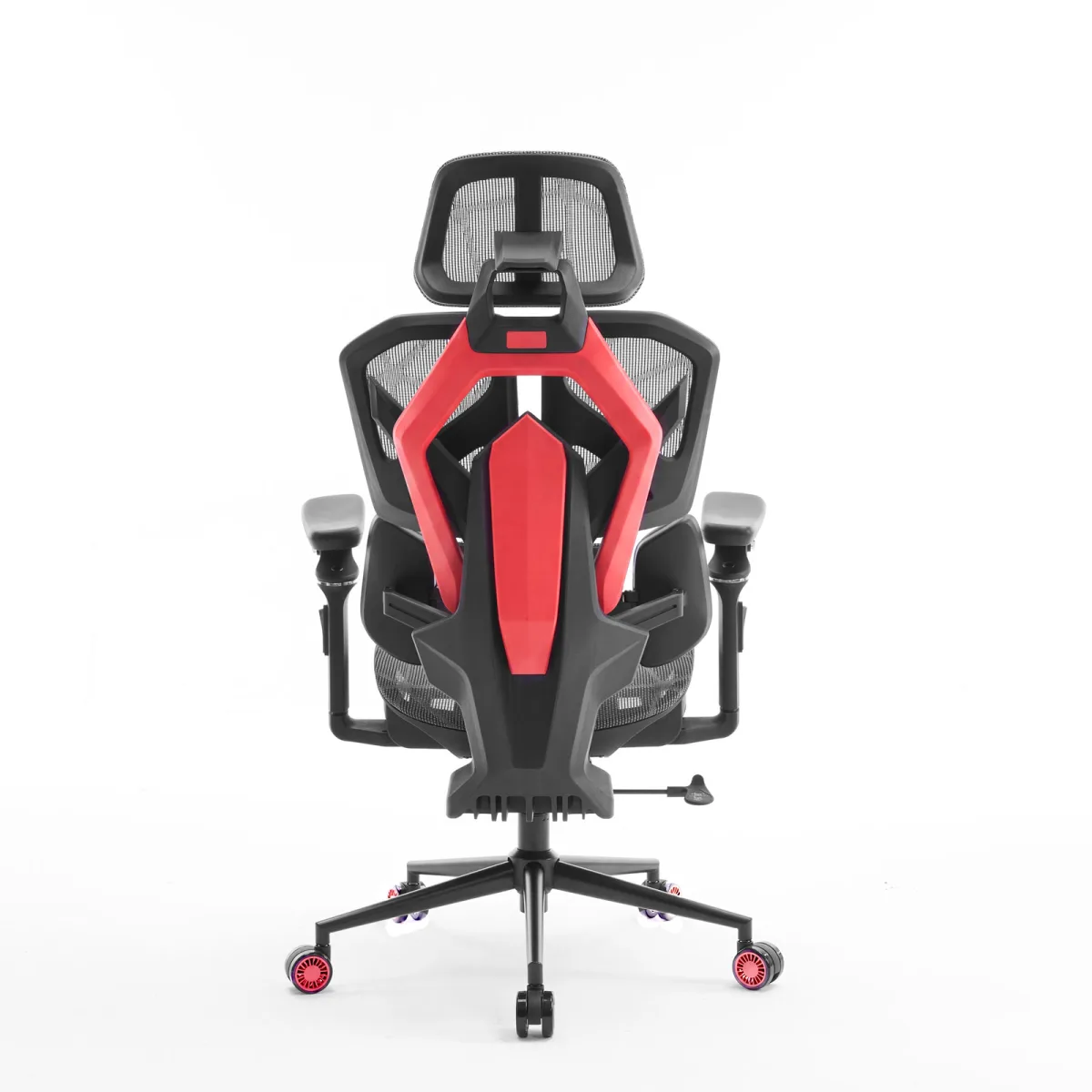 Scaun birou ergonomic TitanMesh Pro, spatar mesh, cotiere 5D, perne laterale, rosu, 110 kg - imagine 2