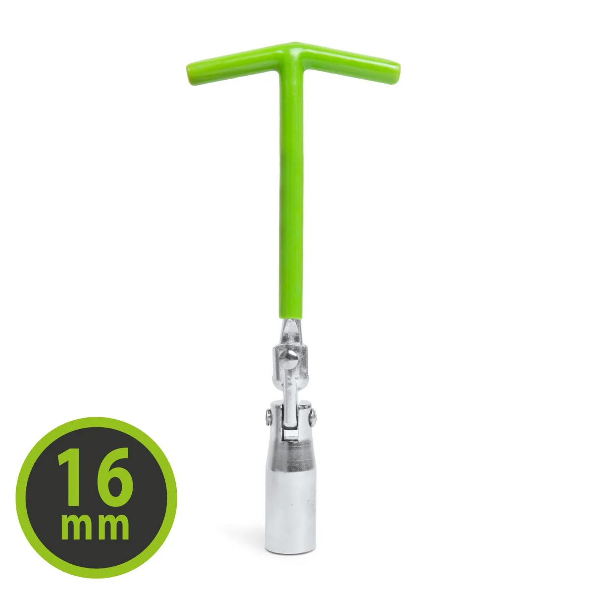 Cheie bujii 16 mm tubulara, cheie bujie auto, maner T cauciucat, 21.5 cm