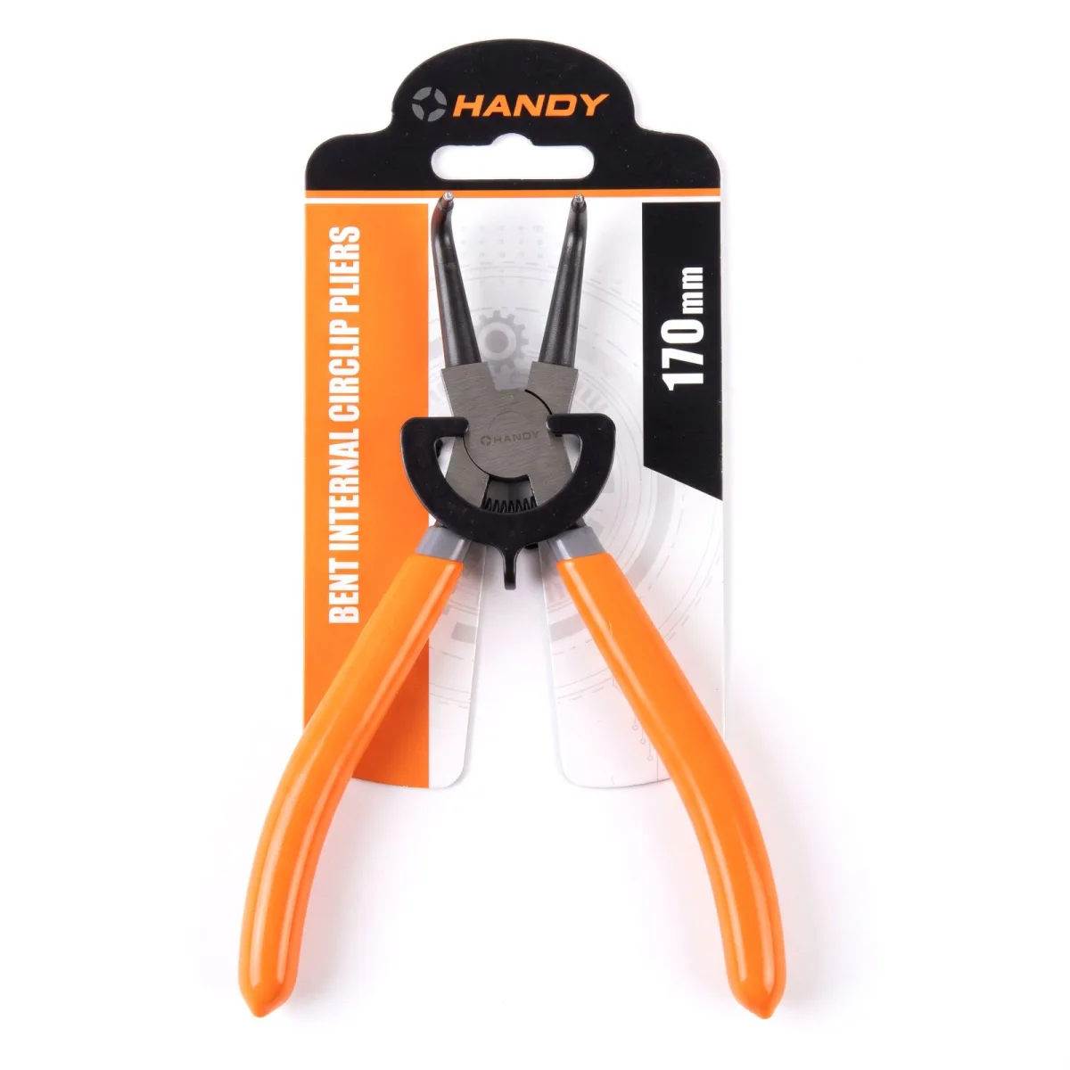 Cleste curbat pentru sigurante Seeger interioare, varf 2 x 4 mm, otel, lungime 17 cm - imagine 2