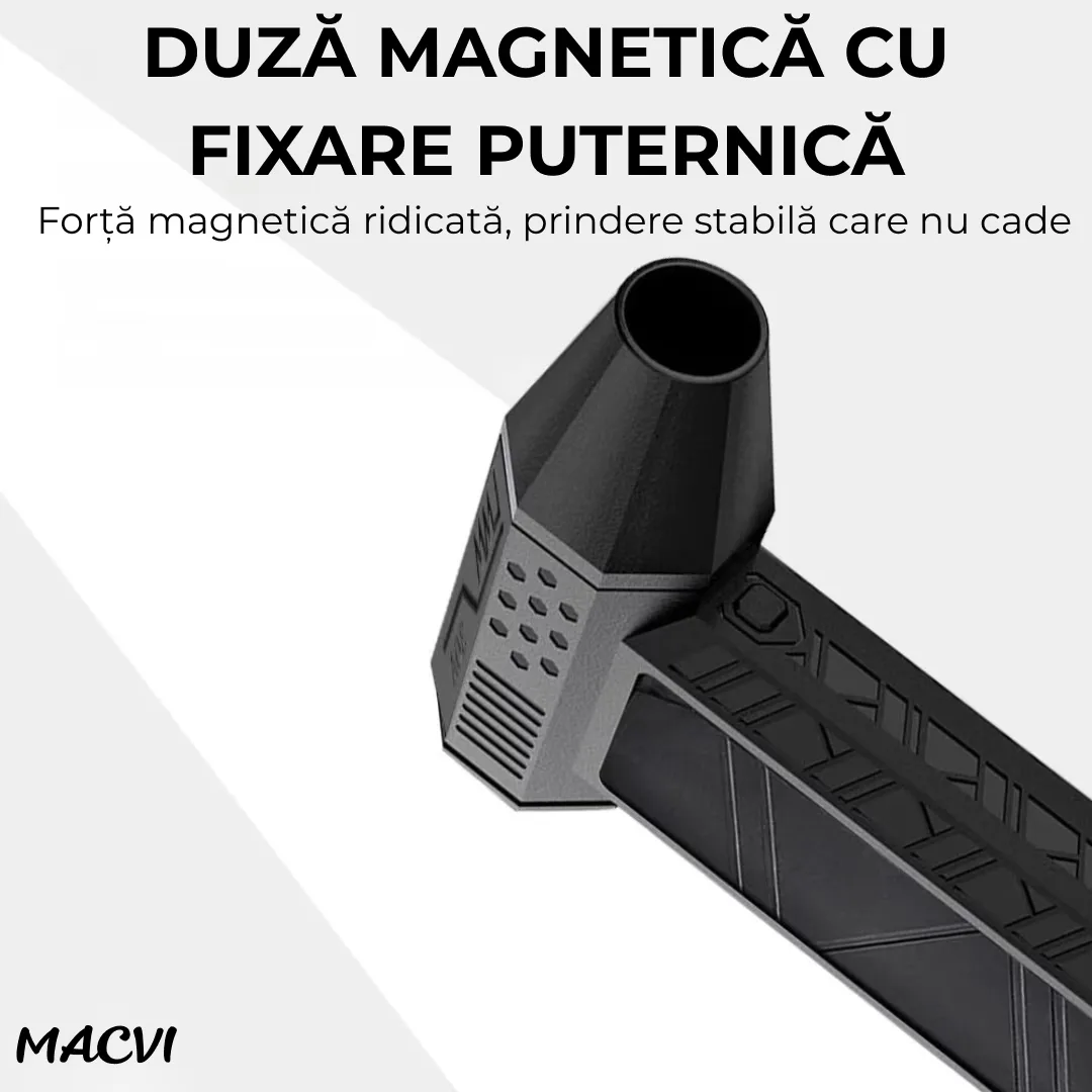 Suflanta aer fara fir Macvi® motor puternic 130000RPM baterie reincarcabila flux de aer reglabil negru - imagine 4