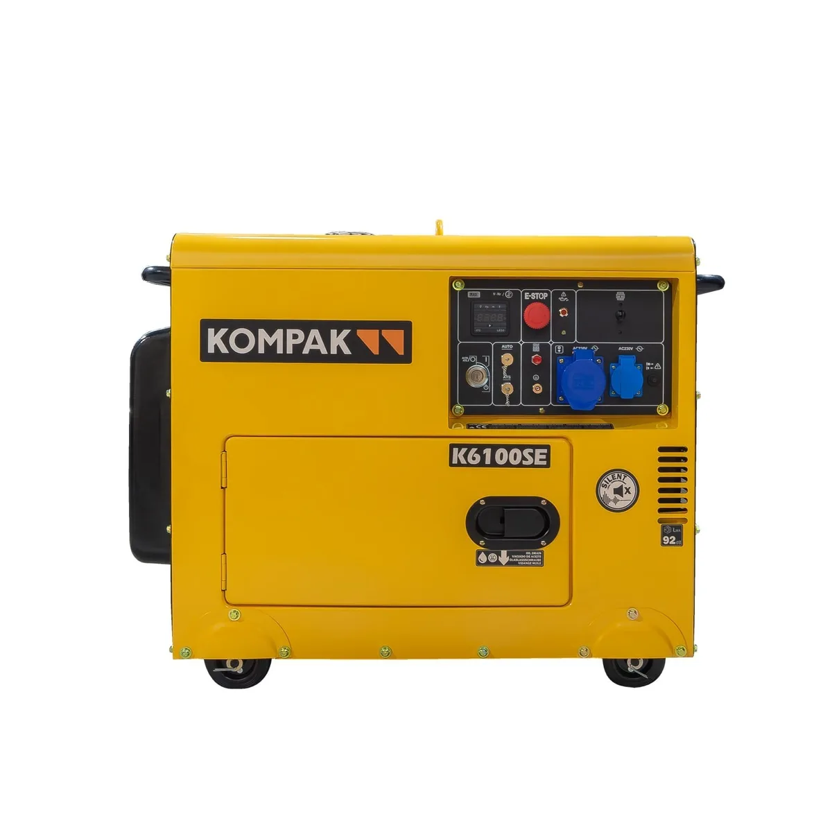 Generator diesel monofazat KOMPAK K6100SE, 5.3 kW, 230 V, insonorizat - imagine 2