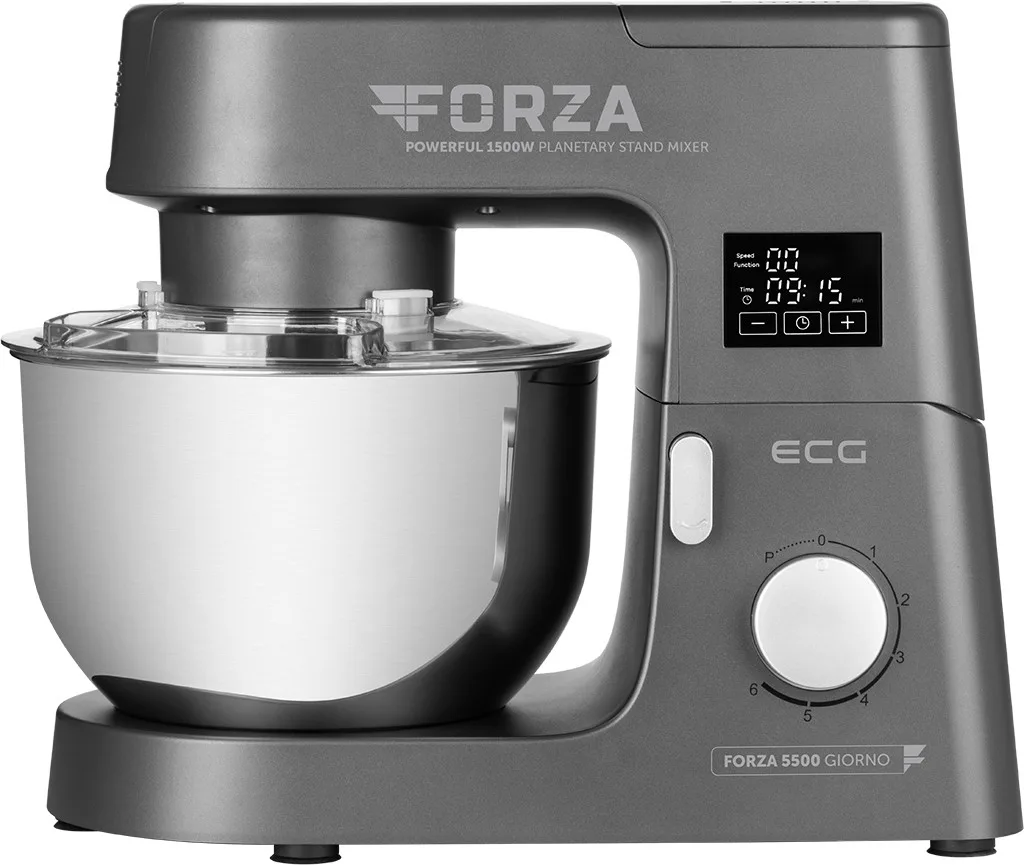 Robot de bucatarie ECG FORZA 5500 Giorno Scuro, 1500 W, 6,5 litri, LCD, sistem de amestecare planetar - imagine 2