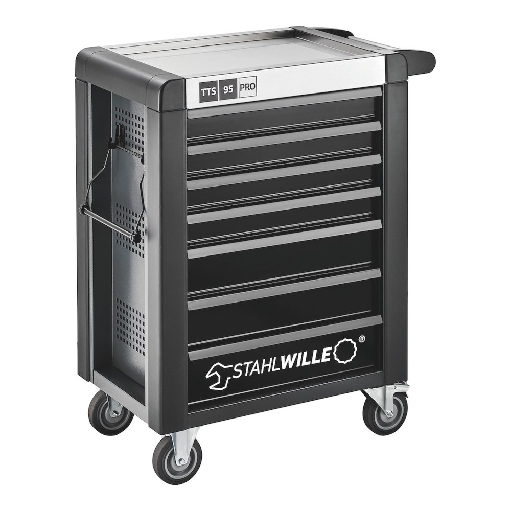 Stahlwille 81200163, Carucior pentru atelier 95/7 PRO, 7 sertare cu glisiere, inchidere centralizata, capacitate 750kg, doar caruciorul