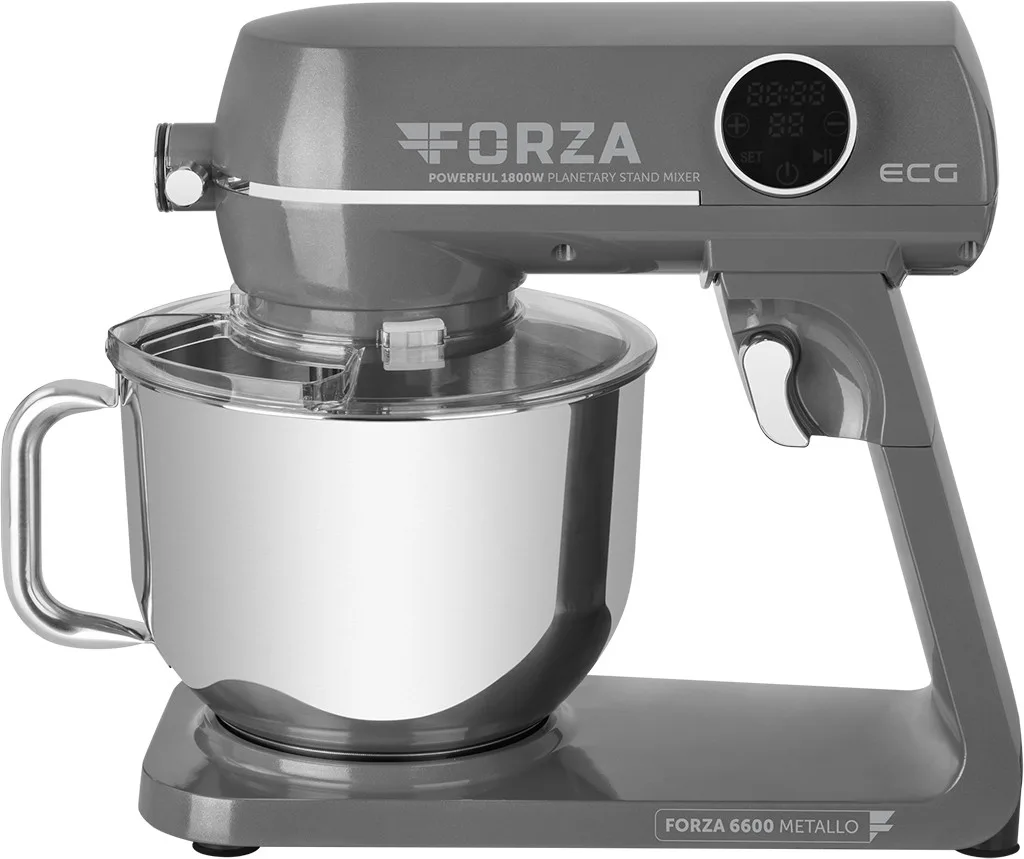 Robot de bucatarie ECG FORZA 6600 Metallo Scuro, 1800 W, 6,5 litri, LCD, sistem de amestecare planetar - imagine 4