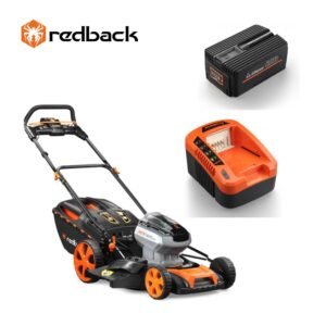 Pachet Masina de tuns gazonul cu acumulator Redback E146C+EP60+EC50, 46cm, acumulator 40V/6Ah, incarcator 40V/5A