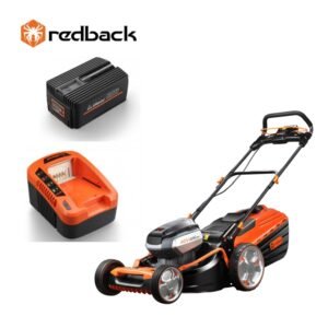 Pachet Masina de tuns gazon cu acumulatori Redback E148C+EP60+EC50 40V, 47cm, 60L, acumulator 40V/6Ah, incarcator 40V/5A