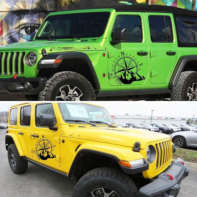 sticker autoadeziv pentru vehicule off road, model "kompass", dimensiune 44 x 55 cm, culoare neagra 4 Sticker autoadeziv pentru vehicule Off Road, model "Kompass", dimensiune 44 x 55 cm, culoare Neagra - imagine 4