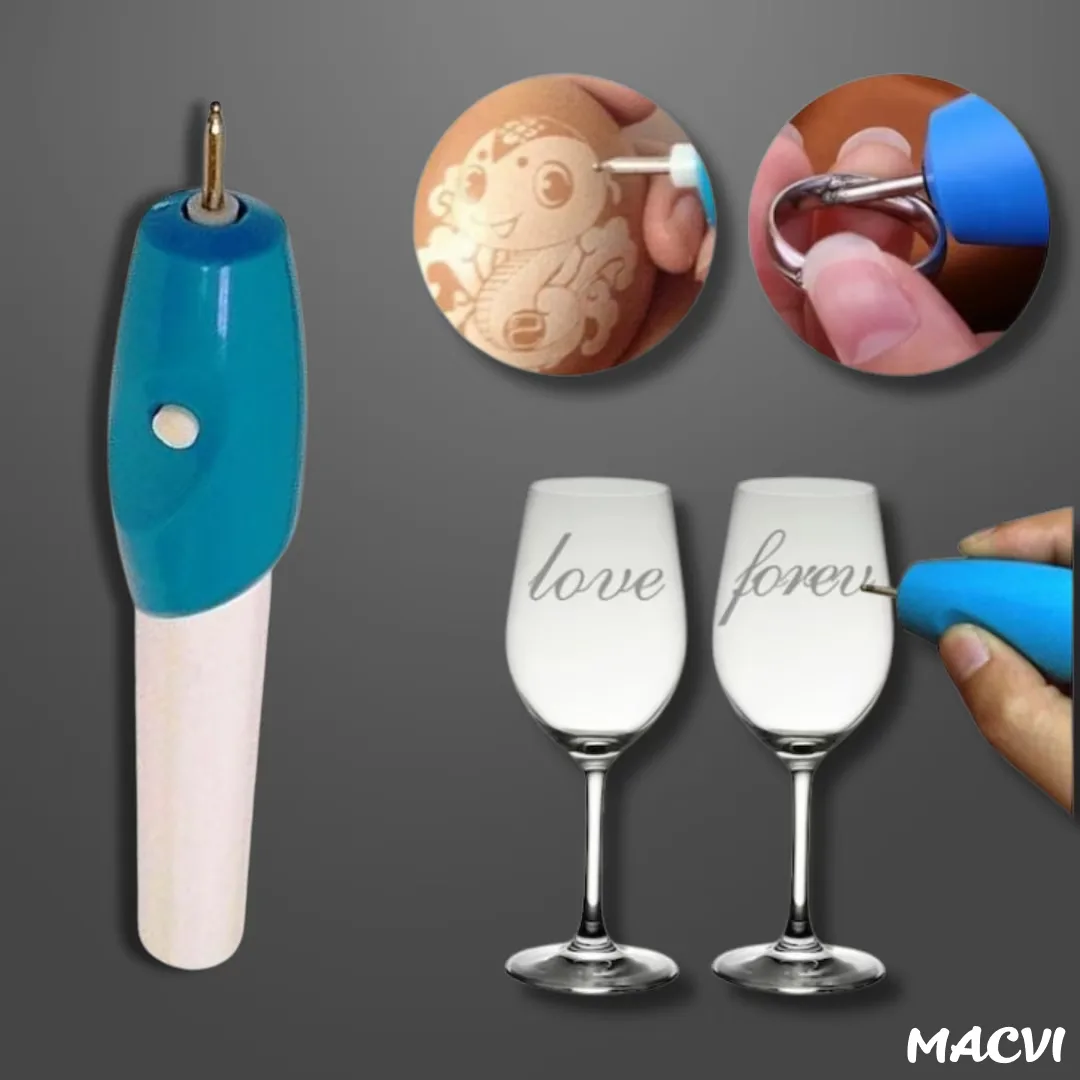Stilou de gravat Macvi® pentru otel, lemn, electronice, obiecte de valoare, colectionabile, piele, calculatoare - imagine 4