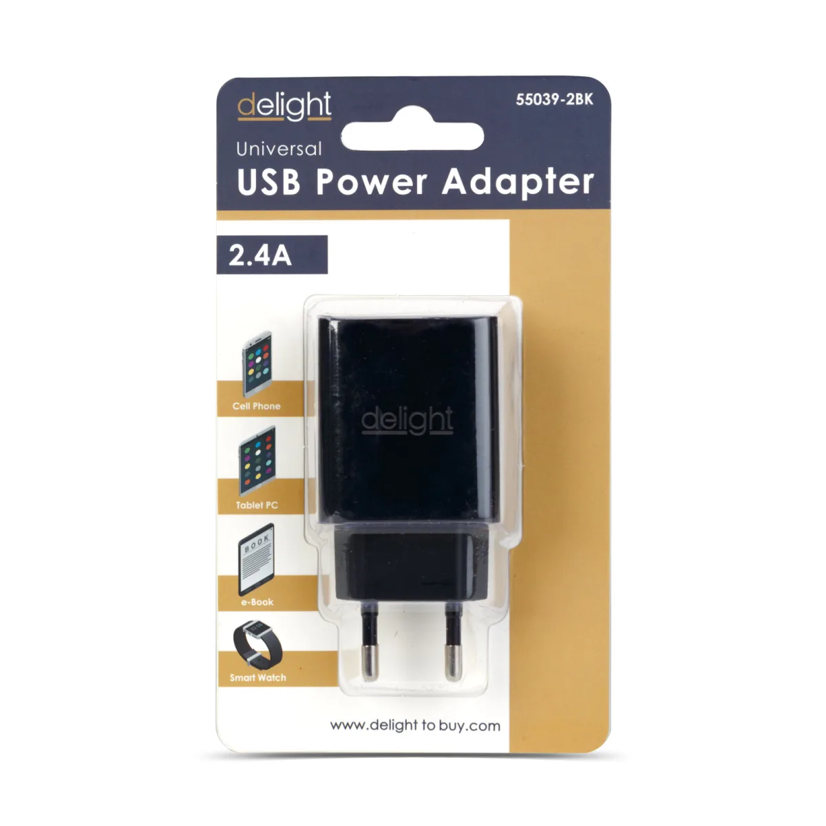 Incarcator USB priza 5V 2.4A adaptor retea rapid compact universal negru - imagine 4