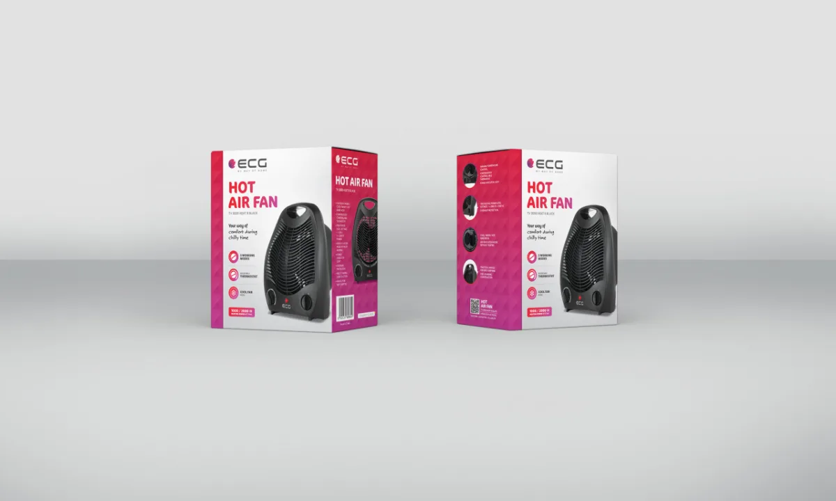 Aeroterma electrica ECG TV 3030 Heat R, 2000 W, 2 viteze, 3 moduri de functionare, termostat, negru - imagine 9