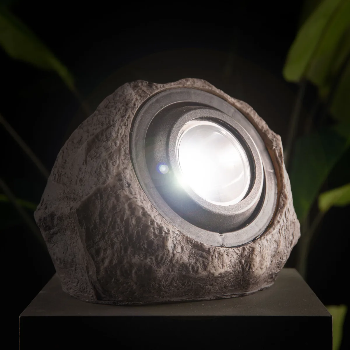 Lampa solara gradina tip piatra 20 cm, lampa LED SMD exterior decorativa - imagine 3