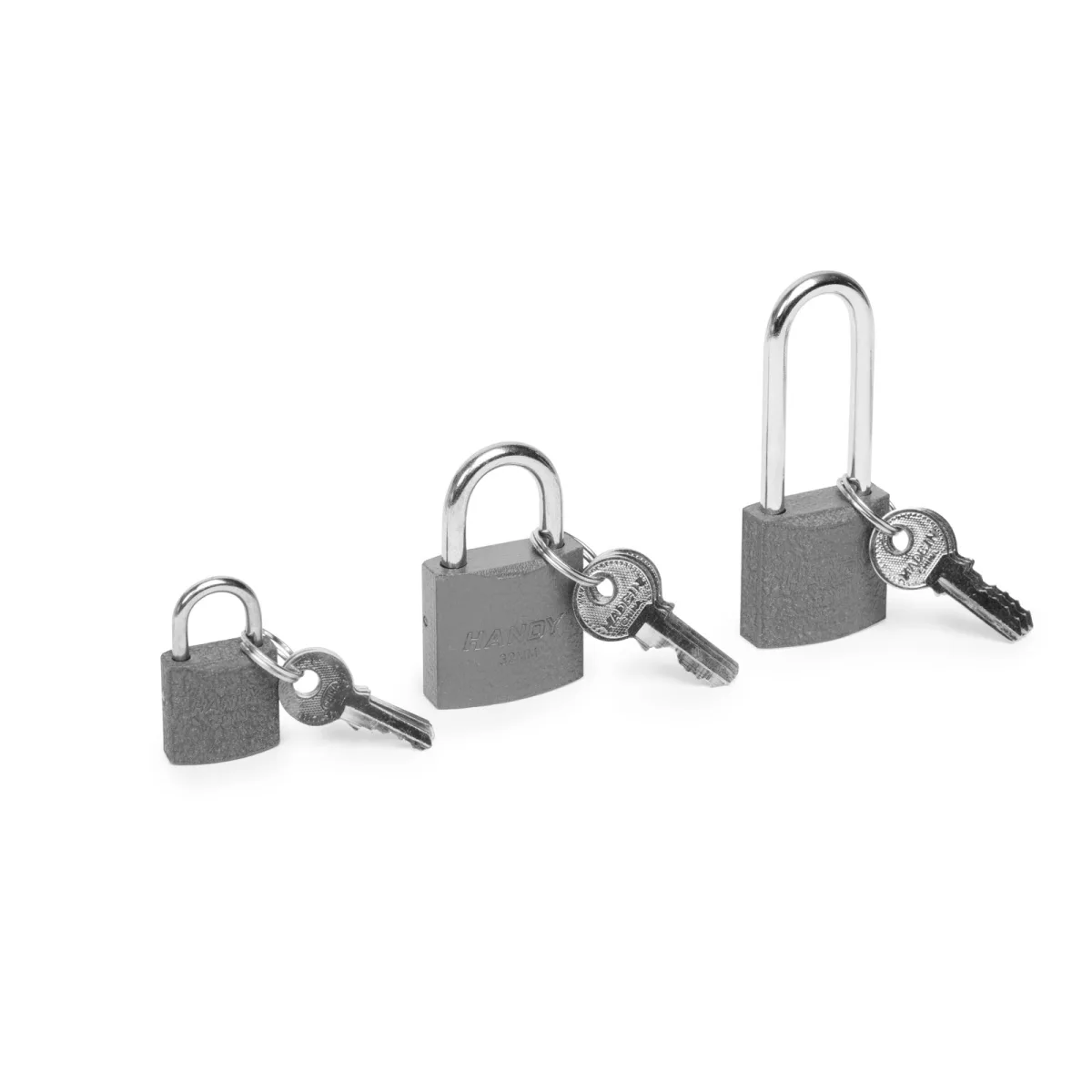 Set 3 Lacate Metalice de Siguranta cu Chei, Dimensiuni Diferite pentru Protectie Universala