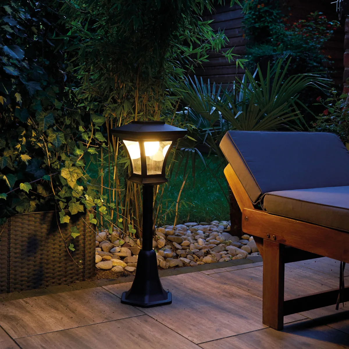 Lampa solara LED, tip candelabru, 120 cm, 10 LED, alb cald, pentru gradina, alei, terasa IP44 - imagine 2