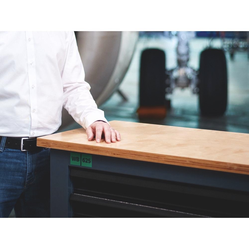 stahlwille 85010621, banc de lucru mobil wb 621, 7 sertare cu glisare completa, compartiment lateral, blat din lemn, inchidere centralizata, doar bancul 9 Stahlwille 85010621, Banc de lucru mobil WB 621, 7 sertare cu glisare completa, compartiment lateral, blat din lemn, inchidere centralizata, doar bancul - imagine 9