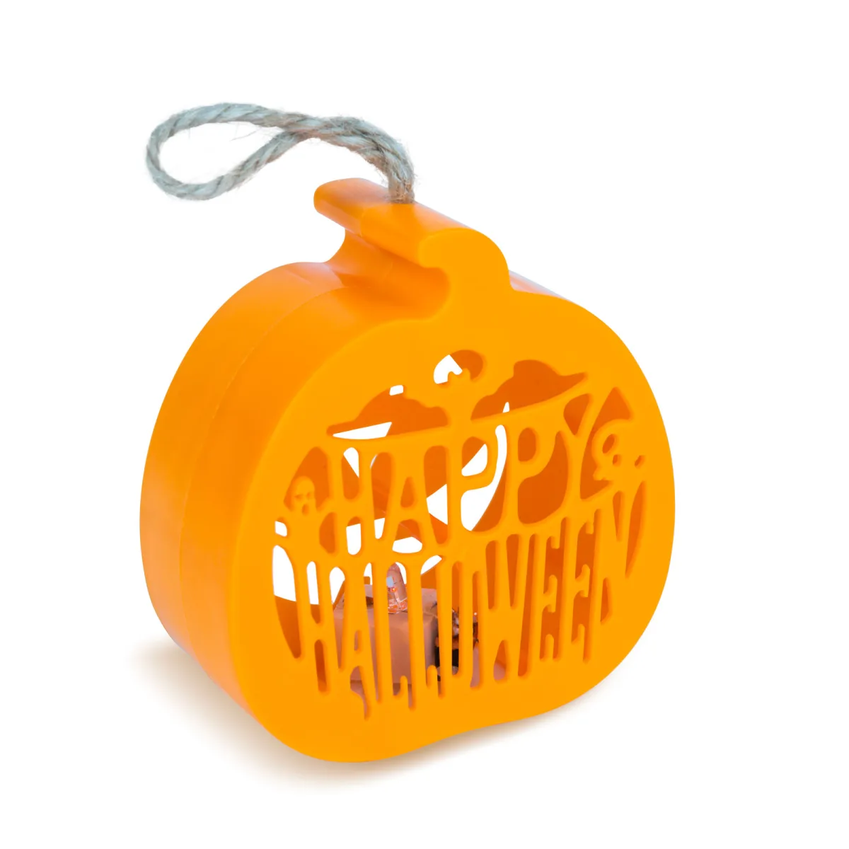 Decor LED Halloween, dovleac, LED RGB, 8,5x9x4 cm, functionare baterie, ON/OFF, portabil - imagine 3