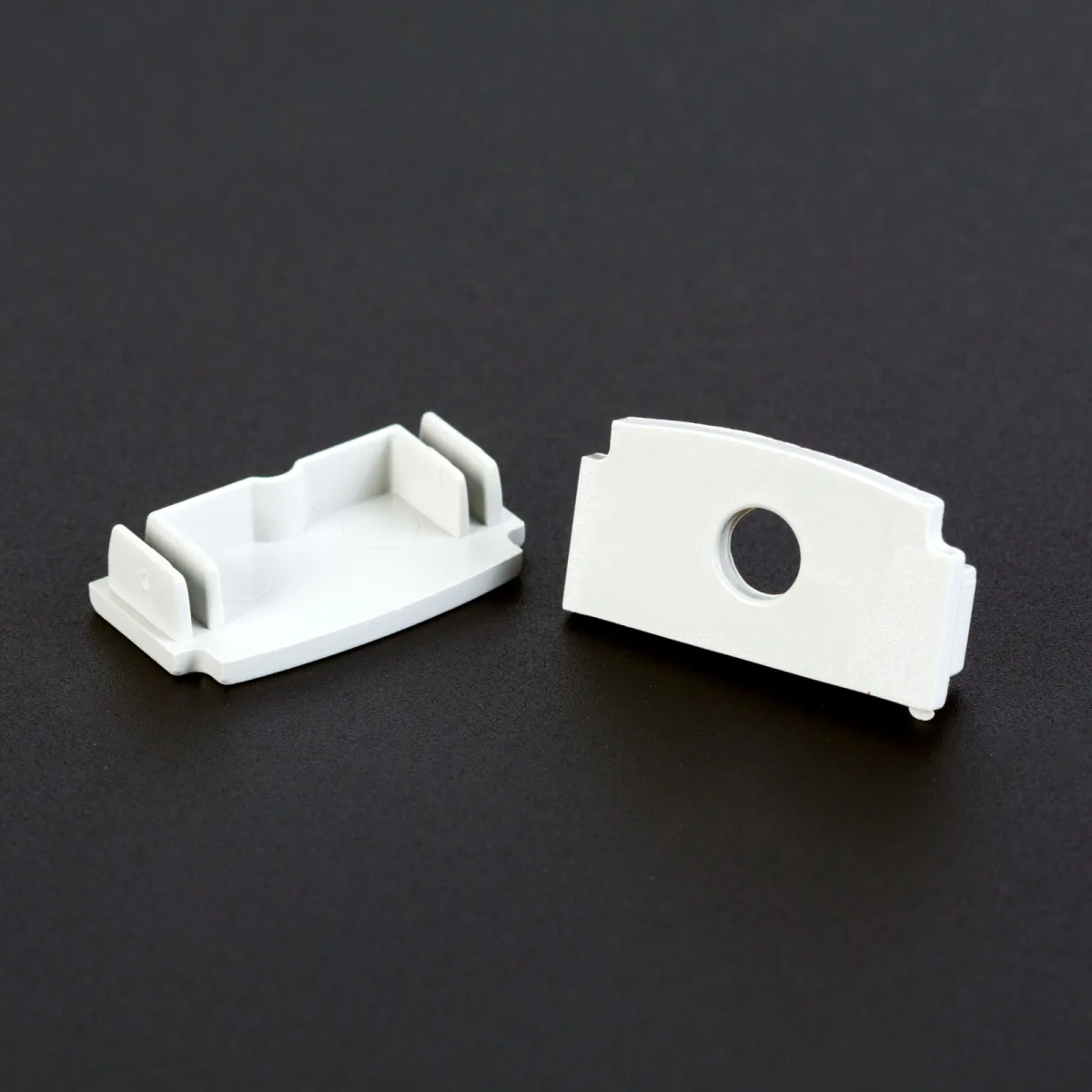 Capac capat profil aluminiu LED, set 2 buc pentru profil LED 41026, accesorii profil LED