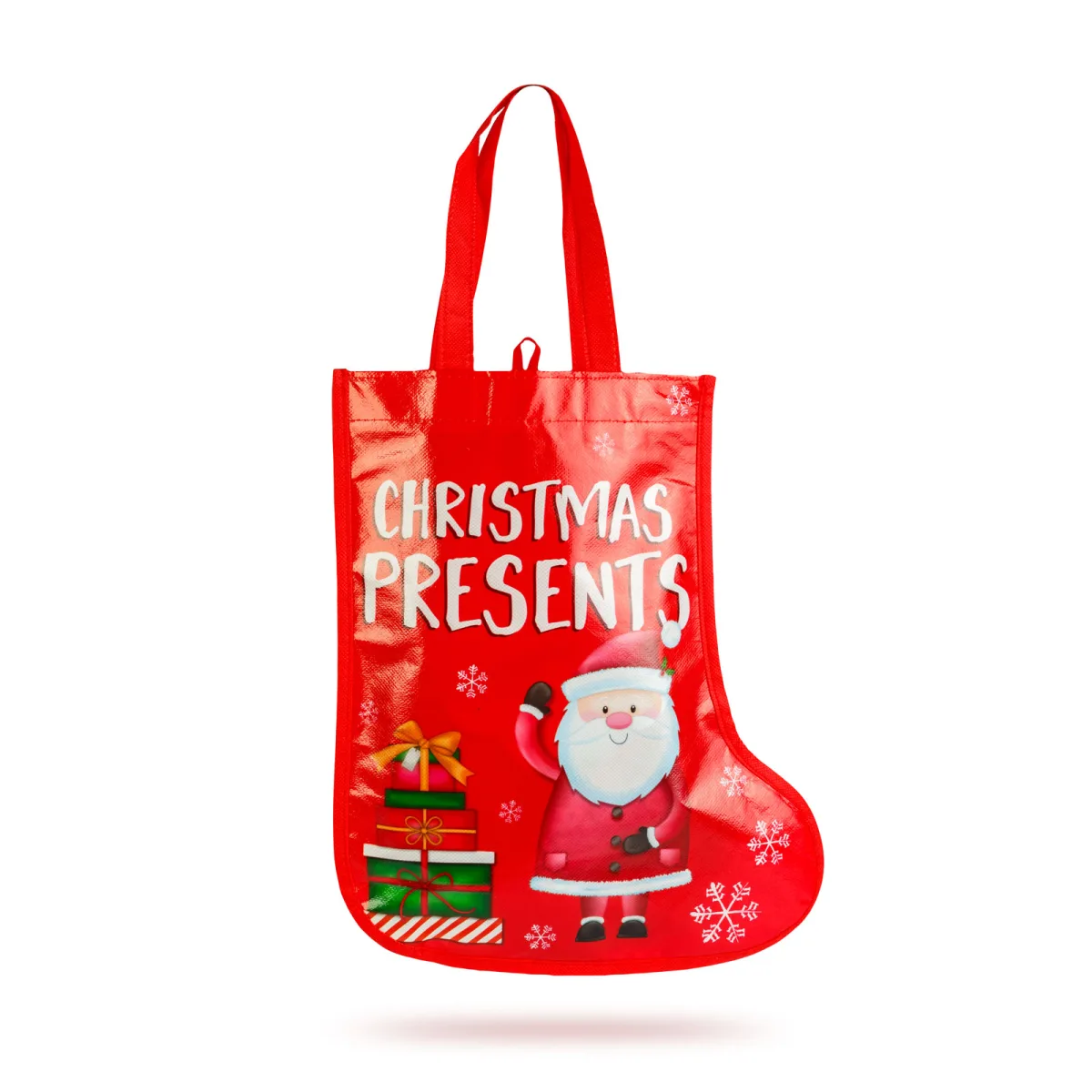 Punga de cadou de Craciun, cizma, 33 cm, rosu - imagine 2