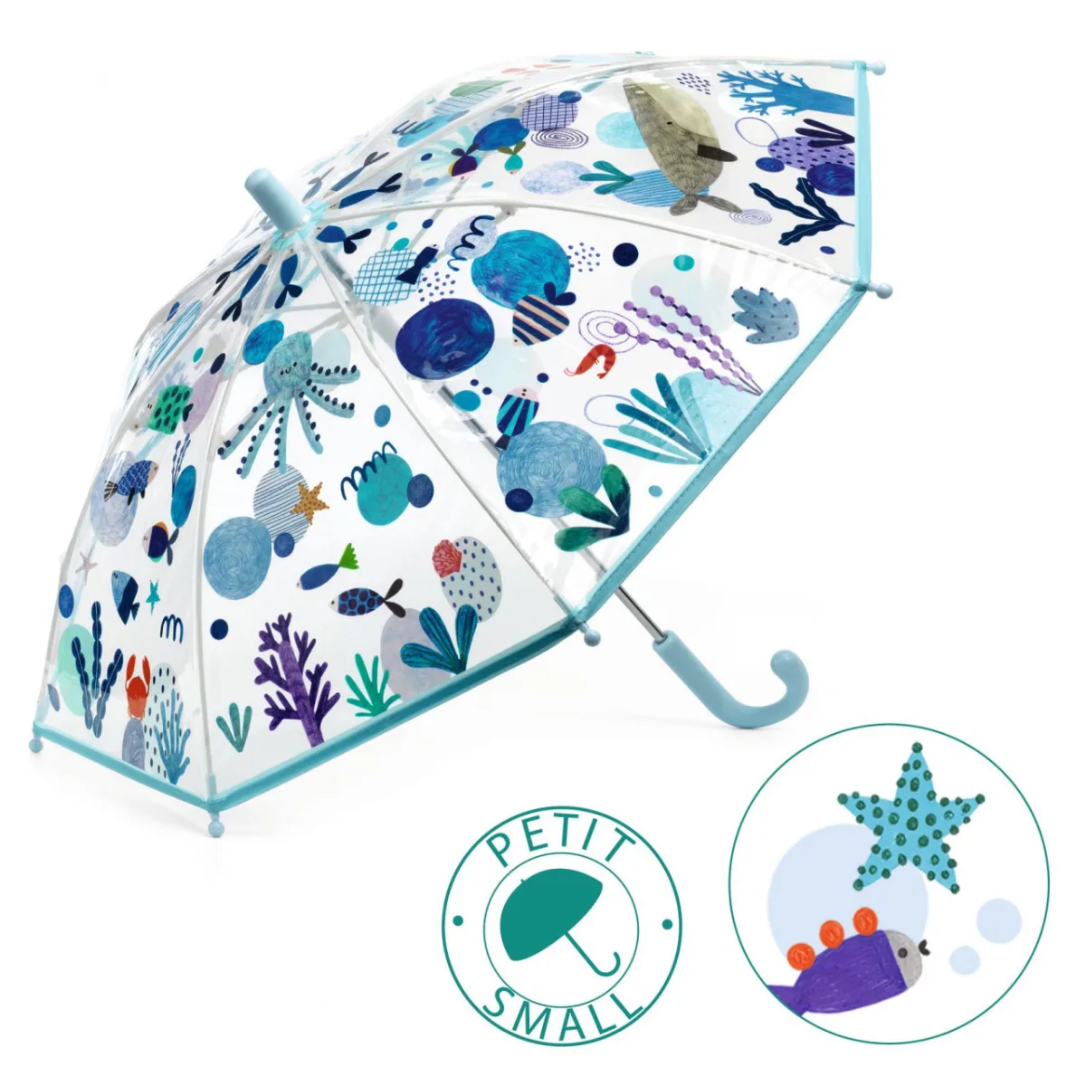 Umbrela pentru copii Motive marine, Djeco - imagine 2