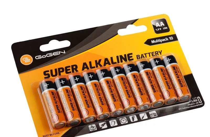 Set baterii Alcaline GoGEN SUPER AA, LR06, blister 10 buc - imagine 2