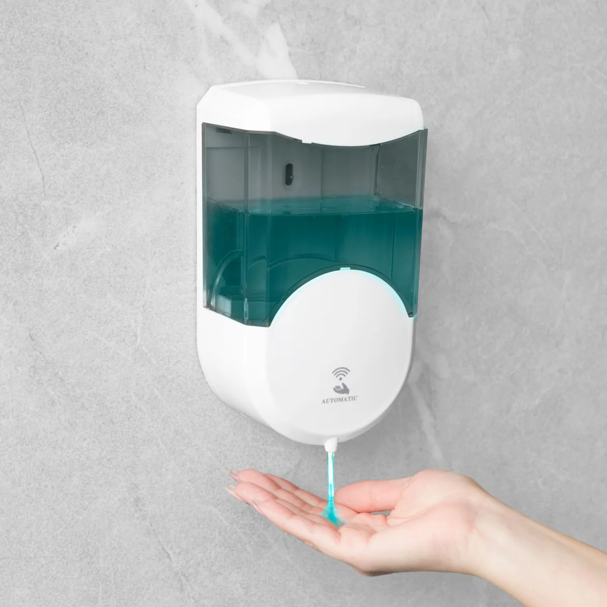 Dozator sapun automat 600ml, senzor, montaj perete, fara contact, fumuriu