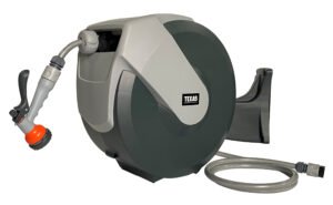 homepage recart 54 Furtun cu tambur m retractabil mobil m, retractabil, mobil, 1/2″, dispozitiv stropit inclus, max 8bar, accesorii fixare Texas