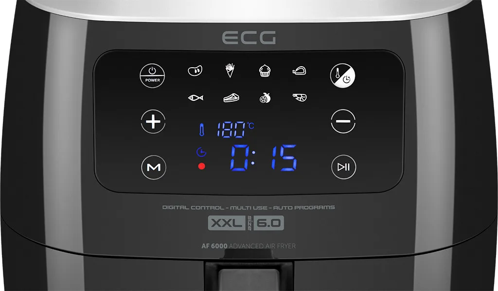 Friteuza cu aer fierbinte ECG AF 6000, 7 litri, 1800 W, 8 programe, control temperatura 30-200°C - imagine 11