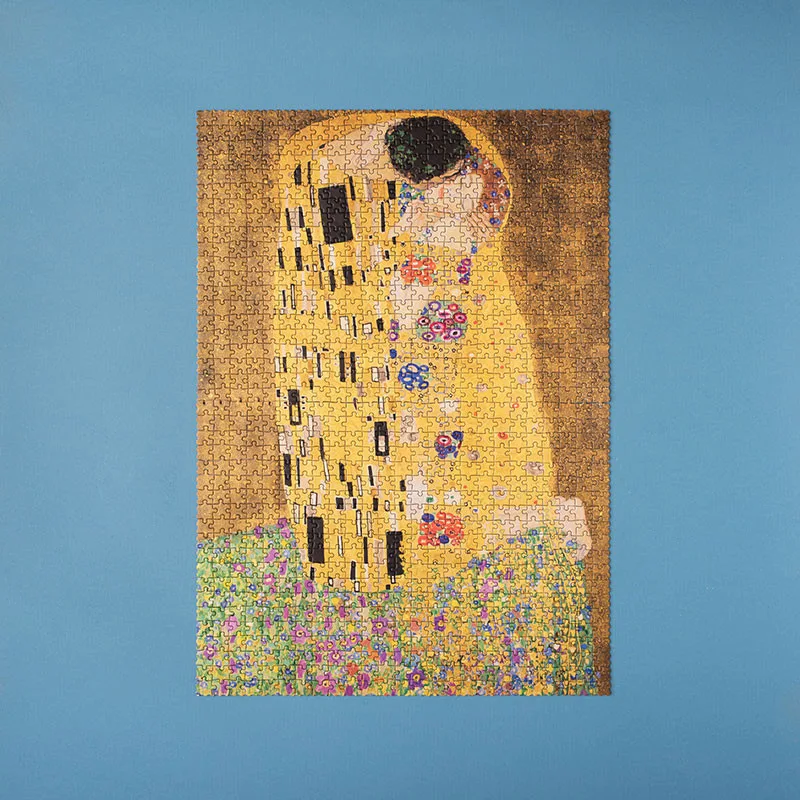 Puzzle 1000 piese Klimt Sarutul, Londji - imagine 3