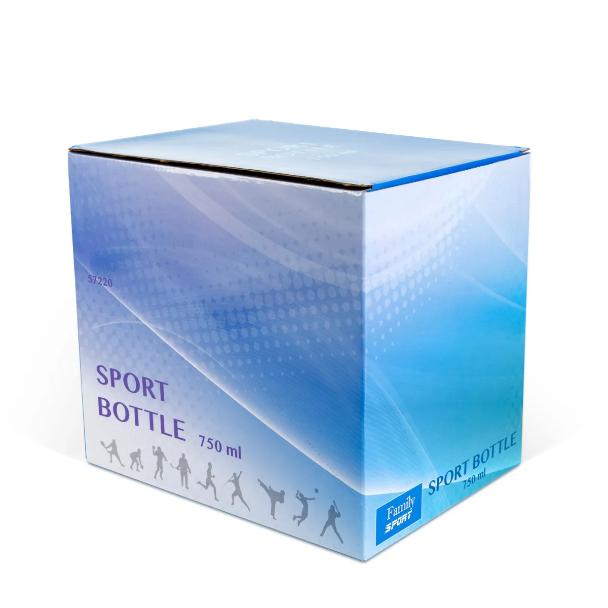 Bidon sport 750 ml, plastic opac degradé, capac etans, cu curea, multicolor - imagine 13